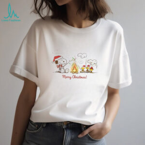 Snoopy and Friends Christmas Campfire Graphic T Shirt