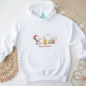 Snoopy and Friends Christmas Campfire Graphic T Shirt