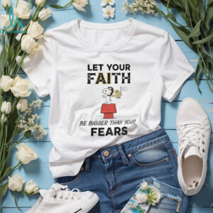 Snoopy red house let your faith be bigger than your fears Christmas shirt
