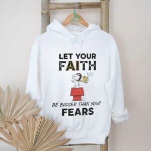 Snoopy red house let your faith be bigger than your fears Christmas shirt