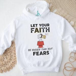 Snoopy red house let your faith be bigger than your fears Christmas shirt