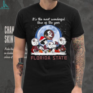 State Seminoles Shop It’s The Most Wonderful Time Of The Years Peanuts Characters Seminoles Merry Christmas T Shirt