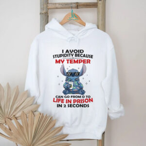 Stitch I Avoid Stupidity T Shirt, Funny Stitch Temper Shirt