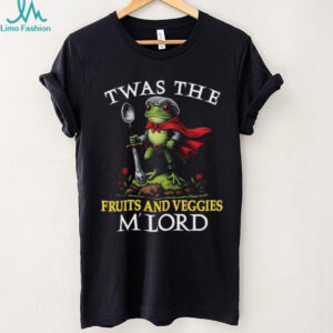 TWAS THE FRUITS AND VEGGIES M'LORD Funny Frog Medieval Meme T Shirt