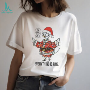 Teacher pigeon I’m fine I’m fine everything is fine Merry Christmas shirt
