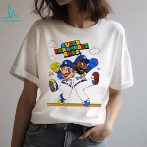 Teoscar Hernández And Kiké Hernández Let’s Go Dodgers Super Hernandez Bros Mario X Los Angeles Dodgers T Shirts