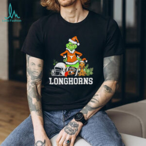 Texas Longhorns The Grinch and Max helmet Christmas 2025 shirt