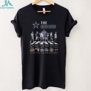The Cowboys Abbey Road 65th Anniversary Thank You For The Memories Signatures T Shirt