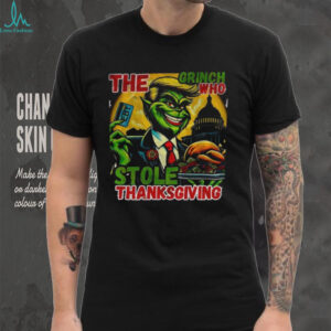 The Grinch who stole Thanksgiving Donald Trump cartoon shirt