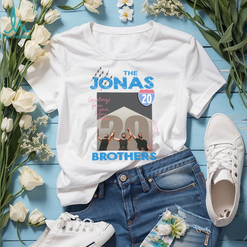 The Jonas Brothers Greetings From Your Hometown 2025 Tour 20 Signature T Shirt The Jonas Brothers Greetings From Your Hometown 2025 Tour 20 Signature T Shirt