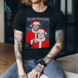Tom Brady and Drake Maye Santa Claus New England Patriots Step Brothers Football Christmas shirt