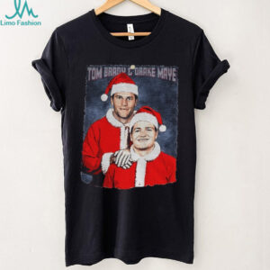 Tom Brady and Drake Maye Santa Claus New England Patriots Step Brothers Football Christmas shirt