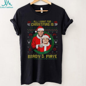 Tom Brady and Drake Maye Santa Claus New England Patriots all I want for Christmas is Brady and Maye Christmas shirt