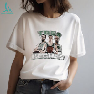 Tres Leches Jayson Tatum Jaylen Brown and Derrick White Boston Celtics NBA Basketball 2025 shirt