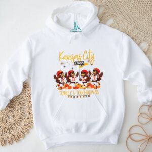 Turkey and Touchdowns Kansas City Chiefs NFL Football logo Thanksgiving shirt