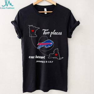 Two Places, One Heart Buffal Bills shirt