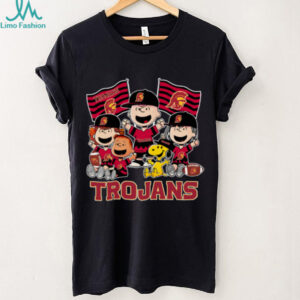 USC Trojans Shop Snoopy Charlie Brown And Friends Trojans Flags T Shirt