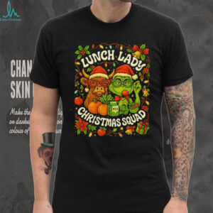 Grinch and Cow Lunch Lady Christmas Shirt