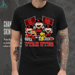 Utah Utes Shop Snoopy Charlie Brown And Friends Utes Flags T Shirt
