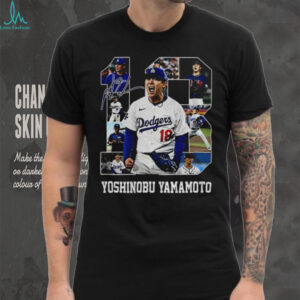Vintage Yoshinobu Yamamoto #18 Dodgers MVP 2025 World series shirt