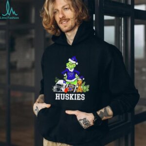 Washington Huskies The Grinch and Max helmet Christmas 2025 shirt