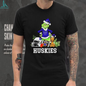 Washington Huskies The Grinch and Max helmet Christmas 2025 shirt