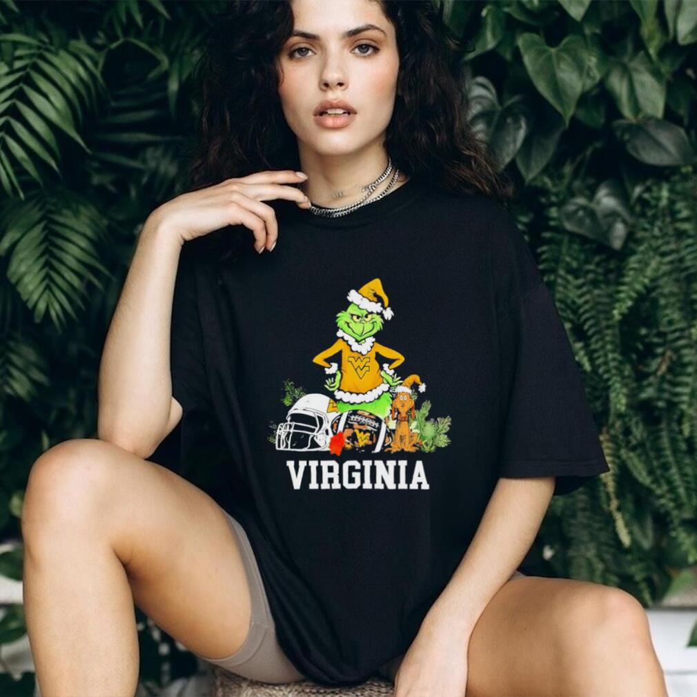 West Virginia The Grinch and Max helmet Christmas 2025 shirt West Virginia The Grinch and Max helmet Christmas 2025 shirt