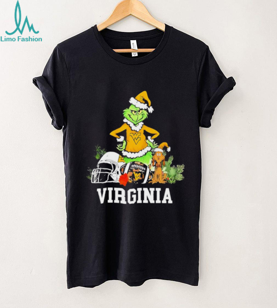 West Virginia The Grinch and Max helmet Christmas 2025 shirt West Virginia The Grinch and Max helmet Christmas 2025 shirt