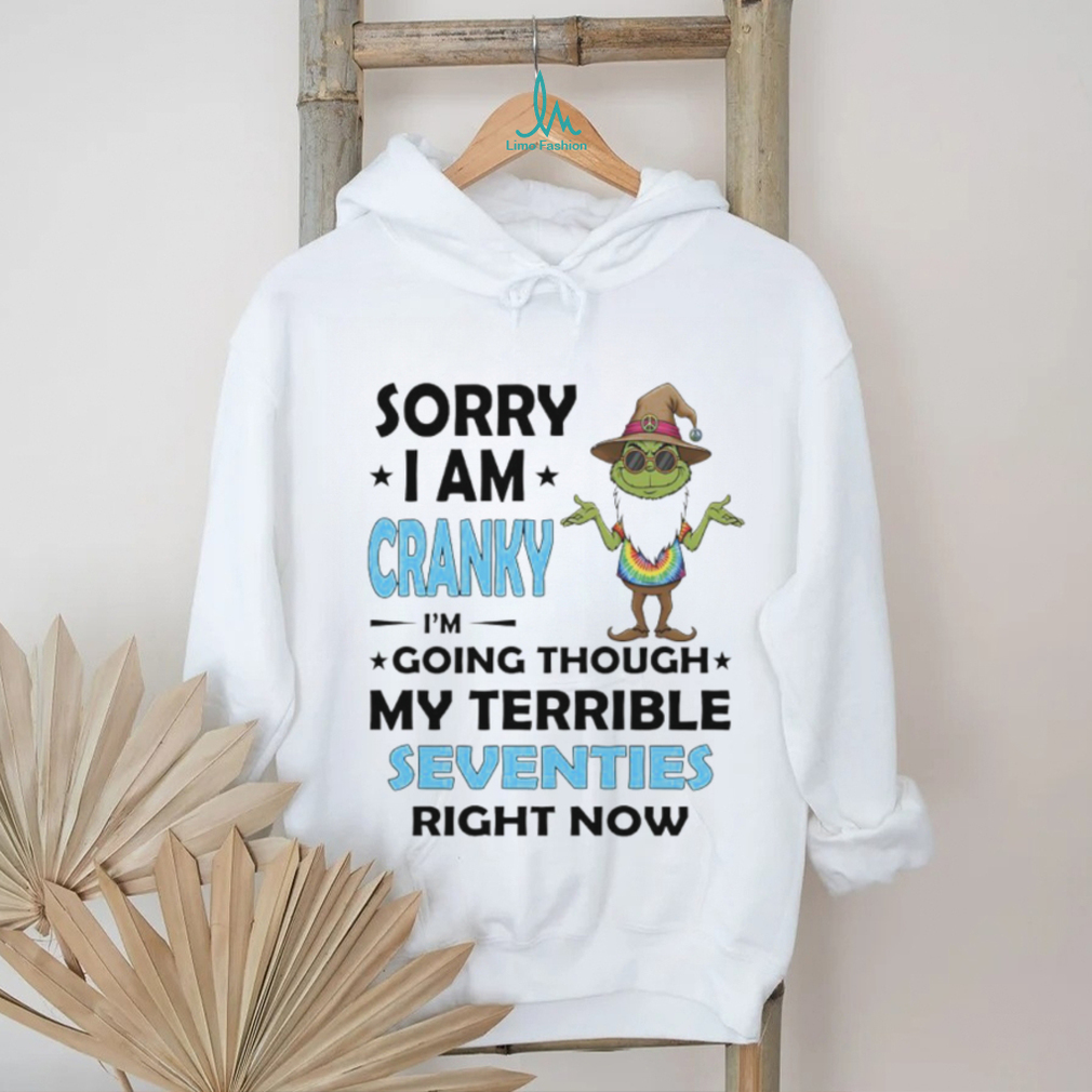 Wizard Grinch sorry I am cranky I’m going through my terrible seventies right now shirt Wizard Grinch sorry I am cranky I’m going through my terrible seventies right now shirt