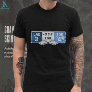 World Series Scoreboard Dodgers vs Blue Jays 3 4 shirt