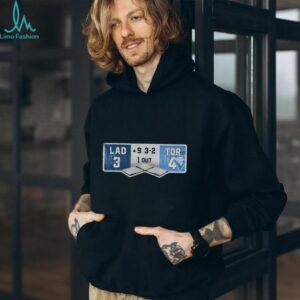 World Series Scoreboard Dodgers vs Blue Jays 3 4 shirt