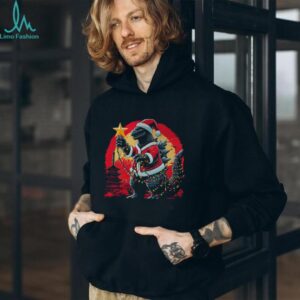 Xmas Christmas Santazilla Funny Holiday Monster Dinosaur T Shirt