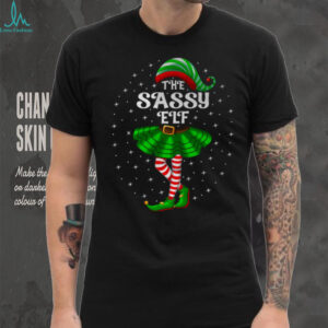 Xmas Family Matching Women Girls Mom The Sassy Elf Christmas T Shirt