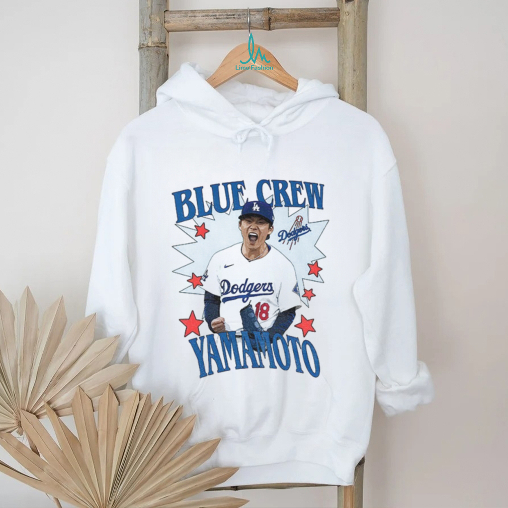 Yoshinobu Yamamoto 18 Los Angeles Dodgers Blue Crew MLB Baseball 2025 shirt Yoshinobu Yamamoto 18 Los Angeles Dodgers Blue Crew MLB Baseball 2025 shirt