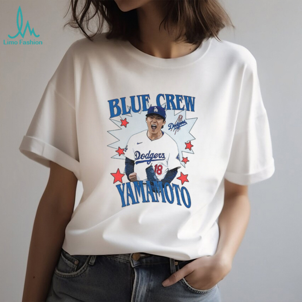 Yoshinobu Yamamoto 18 Los Angeles Dodgers Blue Crew MLB Baseball 2025 shirt Yoshinobu Yamamoto 18 Los Angeles Dodgers Blue Crew MLB Baseball 2025 shirt