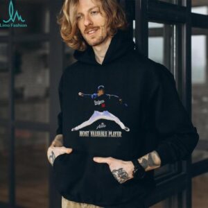 Yoshinobu Yamamoto baseball throw Los Angeles Dodgers World Series Most Valuable Player shirt