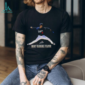 Yoshinobu Yamamoto baseball throw Los Angeles Dodgers World Series Most Valuable Player shirt