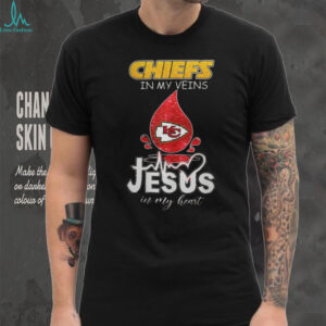 Chiefs in My Veins Jesus in My Heart T Shirt