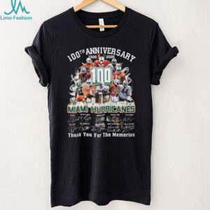 Miami Hurricanes 100th Anniversary Commemorative T Shirt