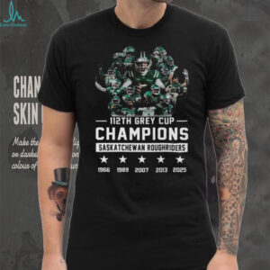 112th Grey Cup Champions Saskatchewan Roughriders Commemorative T Shirt