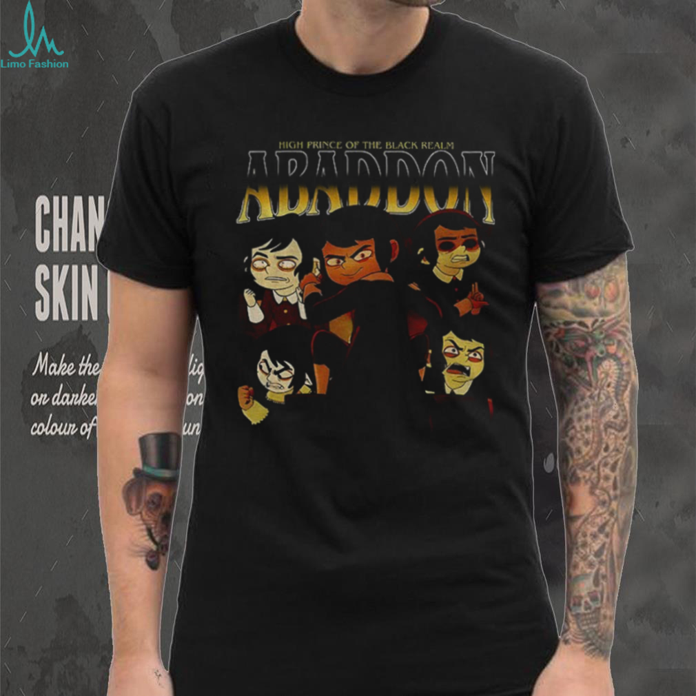 Abaddon spooky goth high prince of the black realm graphic vintage shirt Abaddon spooky goth high prince of the black realm graphic vintage shirt