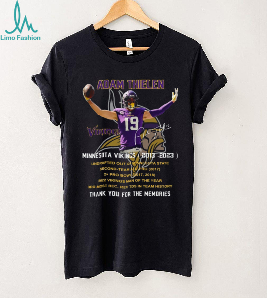 Adam Thielen Minnesota Vikings 2013 2023 Thank You for the Memories T Shirt Adam Thielen Minnesota Vikings 2013 2023 Thank You for the Memories T Shirt