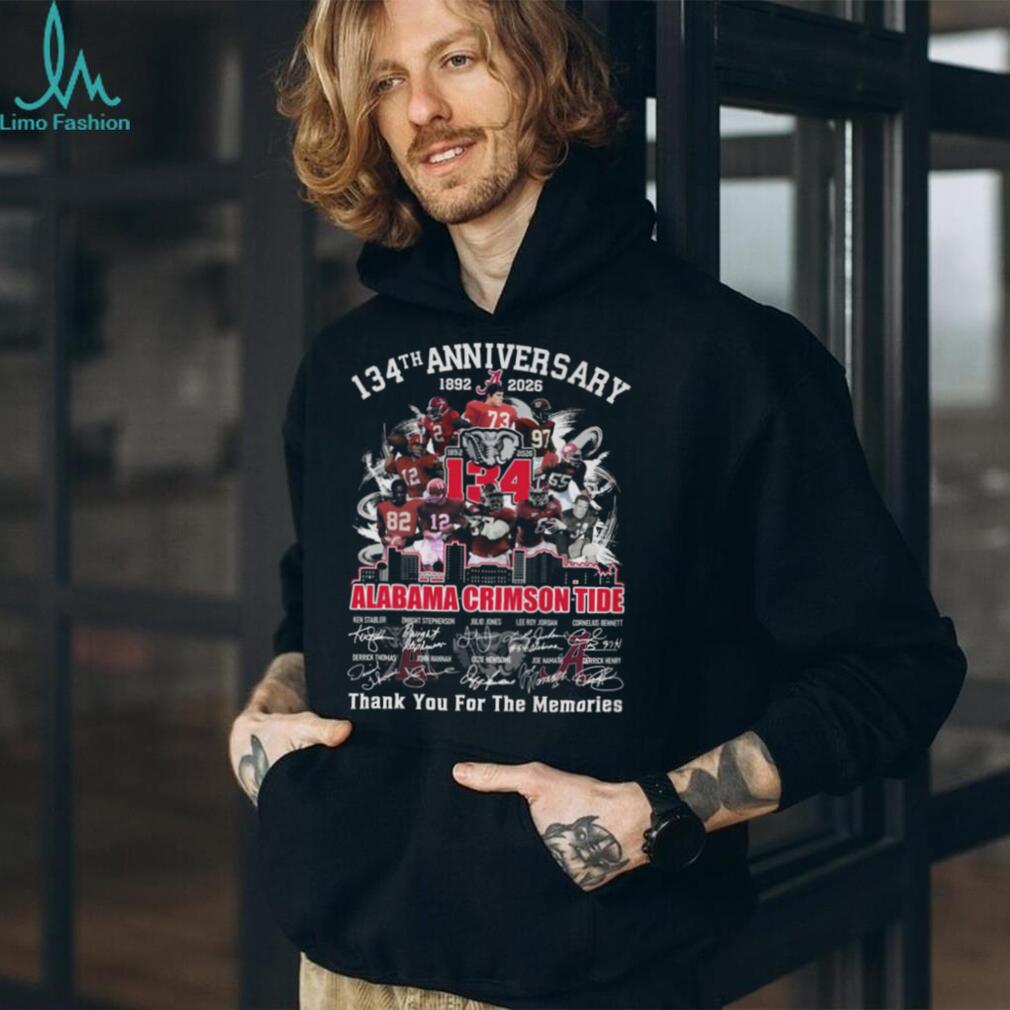 Alabama Crimson Tide 134th Anniversary 1892 2026 T Shirt Alabama Crimson Tide 134th Anniversary 1892 2026 T Shirt