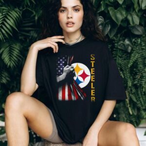American Flag Pittsburgh Steelers Fan Tee