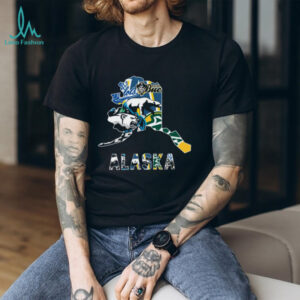 Anchorage Seawolves Alaska Map Alaska Sports Fan T Shirt