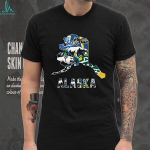 Anchorage Seawolves Alaska Map Alaska Sports Fan T Shirt