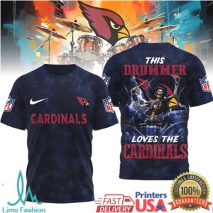 Arizona Cardinals Official NFL Drummer 3D Shirt