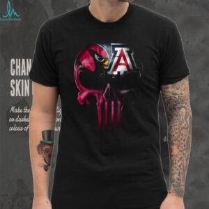 Arizona Cardinals & Wildcats Punisher Skull T Shirt