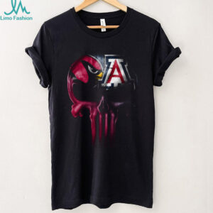 Arizona Cardinals & Wildcats Punisher Skull T Shirt