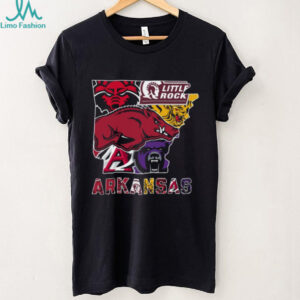 Arkansas Collegiate Mascots Pride T Shirt